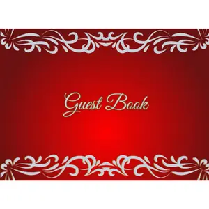 Elegant Guest Book for Wedding: Red GuestBook for Visitors to Sign In for Wedding Reception, Baby Shower, Graduation, Birthday Party