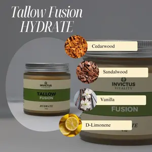 Invictus Vitality Tallow Fusion Hydrate Face & Body Moisturizer - Skincare Product for Comfort and Hydration