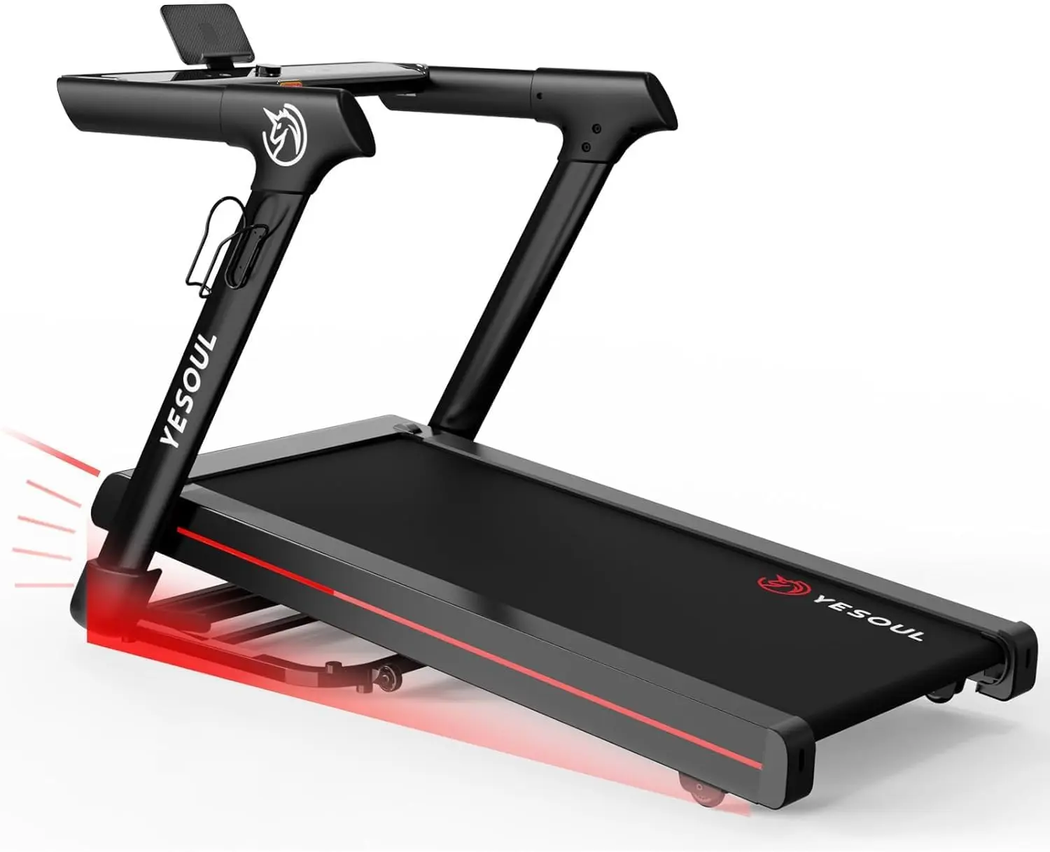 YESOUL T3S Pro 3-in-1 Folding Treadmill (Walking Pad), 10% Auto Incline, 3.5HP Quiet Motor, 300 Lbs Capacity, Portable with Smart APP for Cardio at Home