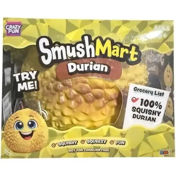 Durian Squishy Stress Relief Toy, Official 5 Below Fidget Toy for Anxiety Relief