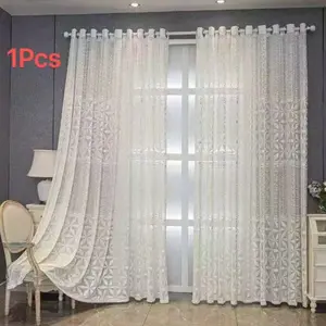 Geometric Hollow Out Sheer Curtain Modern Window Screen Net Curtain Window
