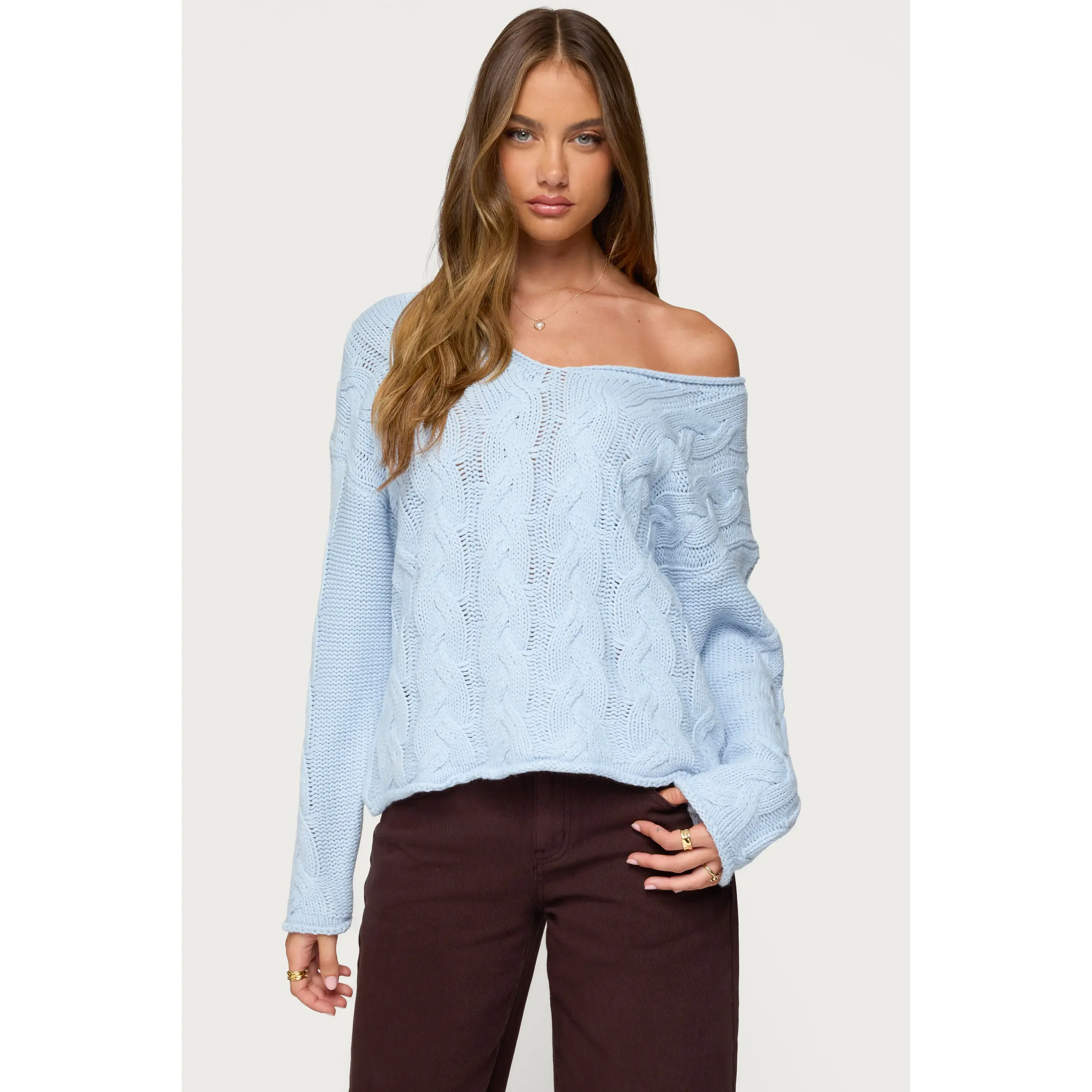 Inga Oversized Cable Knit Sweater