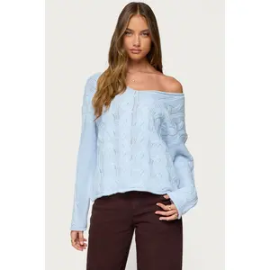 Inga Oversized Cable Knit Sweater