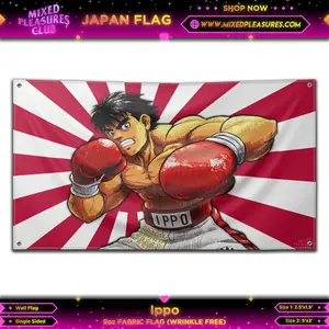Ippo Hajime No Ippo Rising Sun USA Fabric Anime Wall Flag