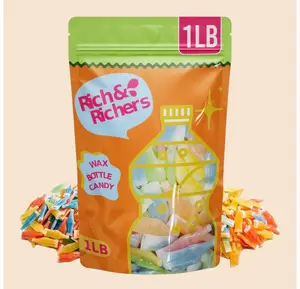 Rich&Richers Nik-L-Nips Wax Bottle Candy 1LB - Vintage 80s & 90s Nostalgic Treats, Party Favor Bag, Sweet & Sour Mix, Eco-Friendly Packaging