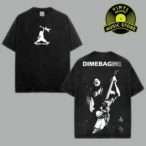 VINYL - Dimebag Darrell Pantera Heavy Metal Graphic T‑Shirt, Rock Music Graphic Hoodie, Y2K rock band tee, Mexico style menswear