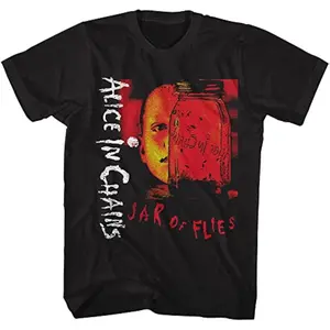 Alice in Chains Jar of Flies Grunge Aesthetic 90s Nostalgia Alternative Rock Graphic T-Shirt 100% Cotton Soft Vintage Band Tee for Unisex Adults Streetwear
