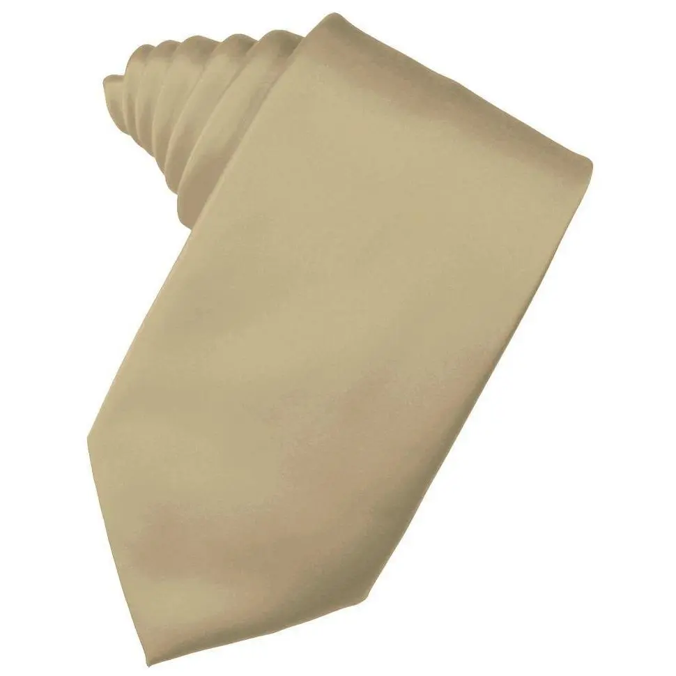 New Gold Luxury Satin Necktie