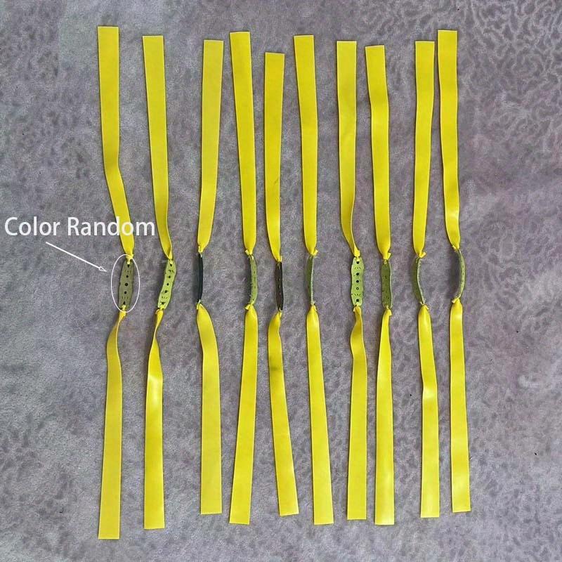 10 pcs high-quality latex third-generation slingshot flat rubber belt frame, slingshot replacement strap - anti slip, high elasticity, durable thick, sturdy, wide hunting and fishing, outdoor antifreeze thickening rubber belt