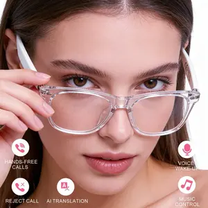 Senbono Wearable Smart Glasses with Bluetooth-compatible Compatible Headphones, Durable Electronic Audio Eyewear for Music and Calls, Creative Sports Earbuds