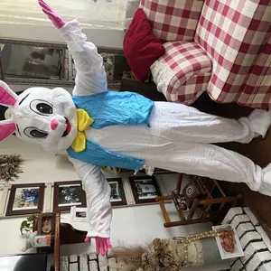 Easter Bunny Rabbit Mascot Costume Adult Size Fancy Dress Halloween