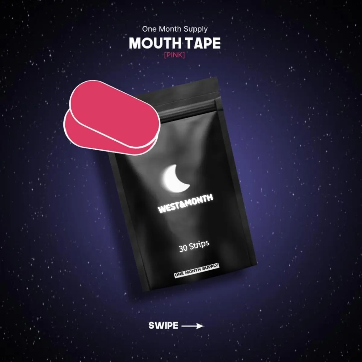 Mouth Tape for Sleep One Month Supply,Mouth Tape,Pink,Gentle,Adhesion,30 Strips,Sports Accessories