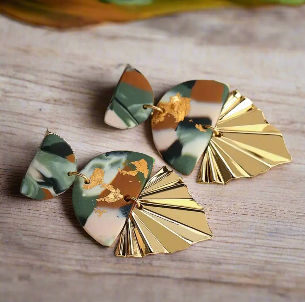Nala Half-Bottom Gold Earrings