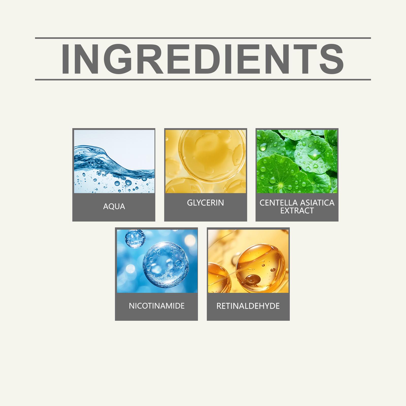 Retinal Skin Booster Serum Gentle Daily Retinol for Beginners Lightweight Anti-Aging Face and Body Serum with CICA Firming Smooth Texture Glass Skin Instant Lift