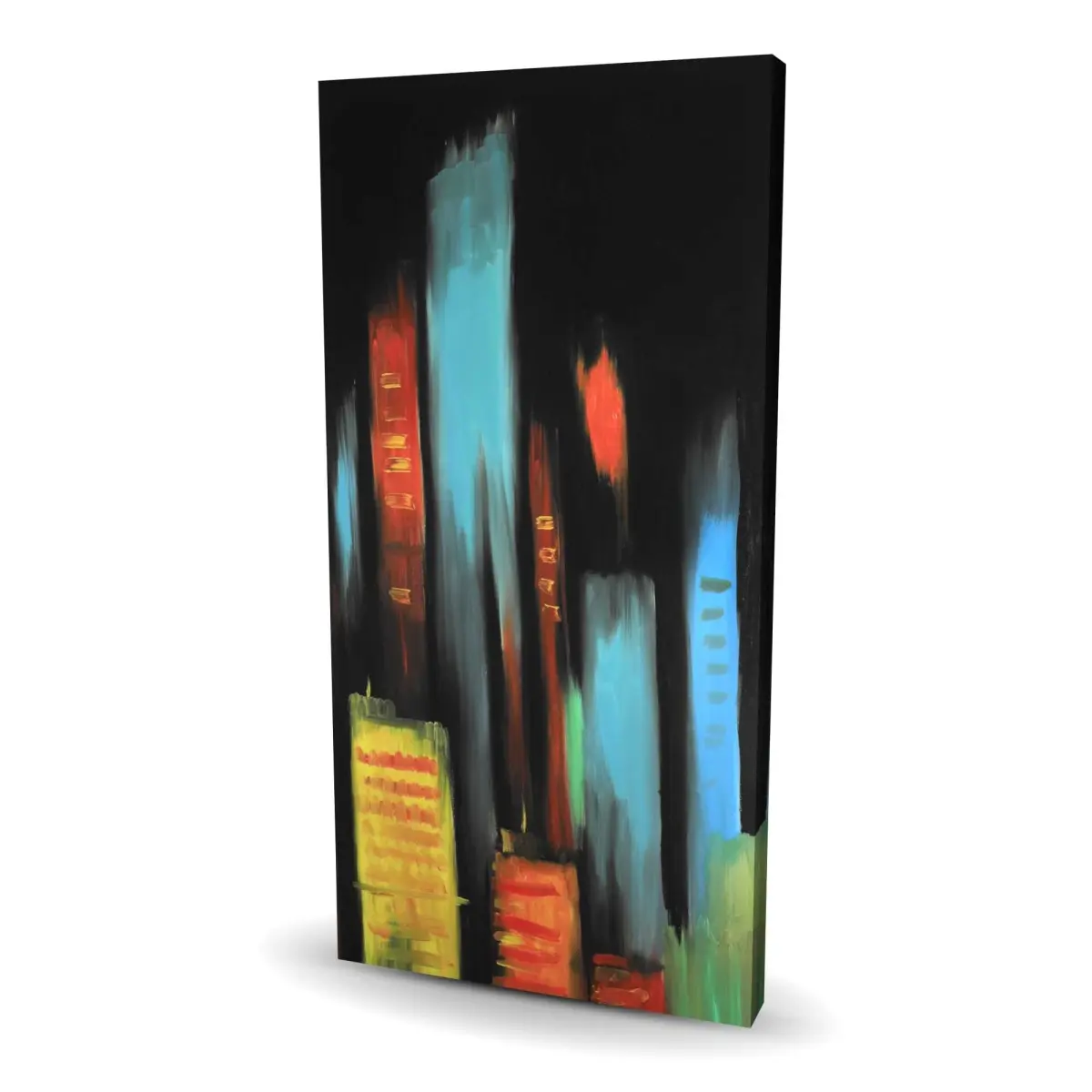 Begin Home Decor C1RC2448UC8SDD 24 x 48 in. Abstract Tall Buildings Canvas - Modern Home Decor Art