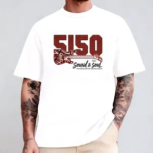 5150 Sound & Soul Tribute Comfort Color Letter Printed Tee Ring-Spun Cotton Soft-Washed T-Shirt Trendy Tops Perfect Gift
