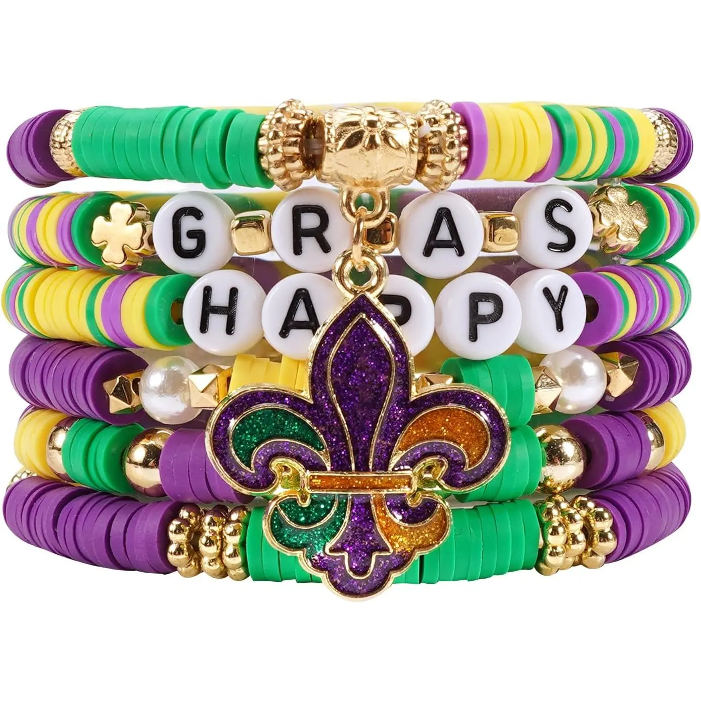 Mardi Gras Bracelets-B