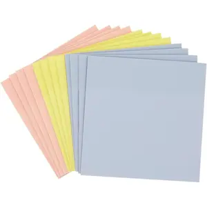 12-Pack 3x3-Inch Transparent Sticky Notes, 5.2mil Clear Plastic Self-Stick Sheets in Blue, Yellow, and  for Notes, Annotations, and Bookmarks, 50 Sheets per Pad, 600 Sheets Total