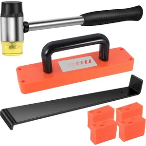 43- Laminate Flooring Tools, LVP installation kit, Vinyl Flooring Tools, Tapping Block with Handle, Spacers, Double-Faced Mallet and Pull Bar (43-)