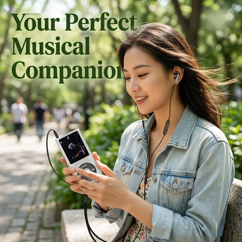 Portable HiFi Digital Audio Multi Function Mp3/mp4 Music Player, 3.5mm Wired Earphones/card Reader, Supports Reading, Listening, Video, Ideal for Gifts, Outdoor Activities, Cycling, Compact