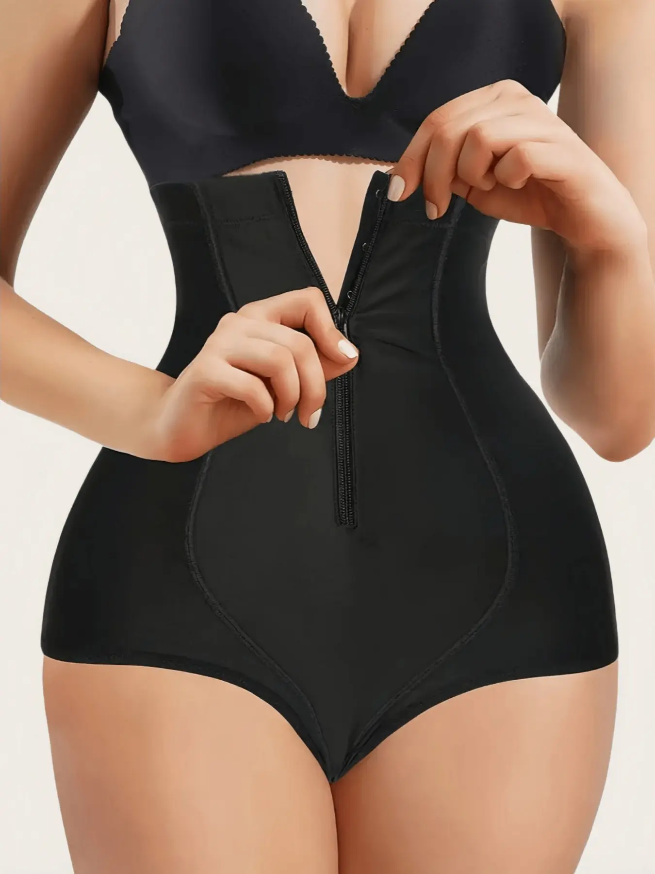 SY Fajas High-Waisted Abdominal Control Panties For Women, Underwear With Butt Lifter For Postpartum And Shaping, Shapewear Bottoms, Shaper With Zipper, Slimming Flat Belly Hip Briefs, Womenswear
