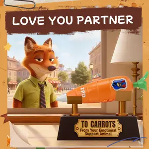 MINISO Disney Zootopia Judy Hopps' Police Life Carrot Pen - Voice Recorder & Smooth-Writing Ballpoint, Cute Collectible Gift Holiday & Holiday Haul