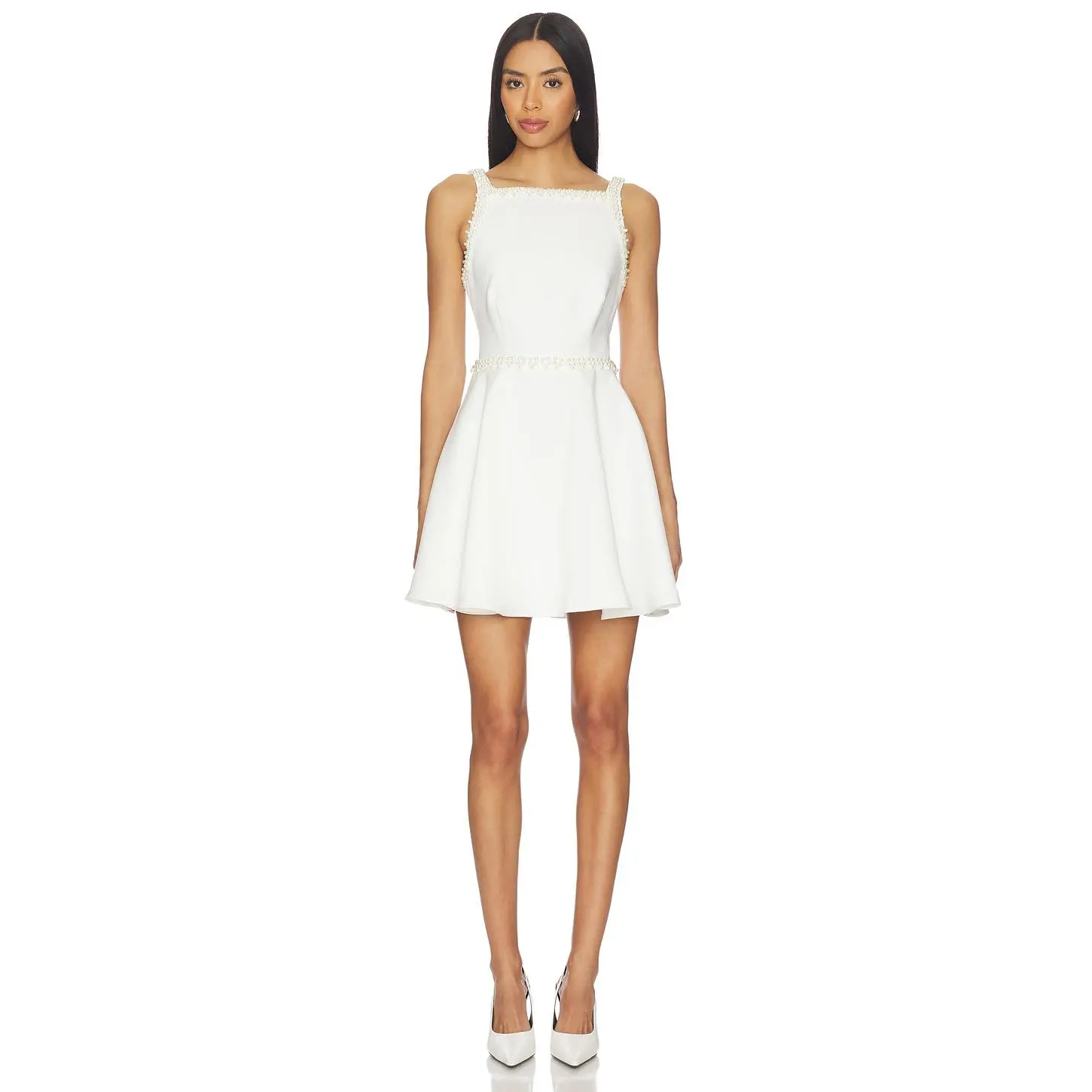 ELLIATT Stella A Line Mini Dress in White