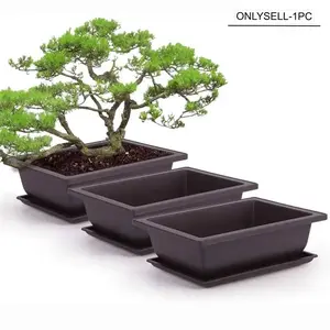 Bonsai Pot, Rectangular Square Planter, Succulent Plants Pots, Outdoor Planters, Outdoor Garden Landscape Bonsai Pot, Garden Supplies