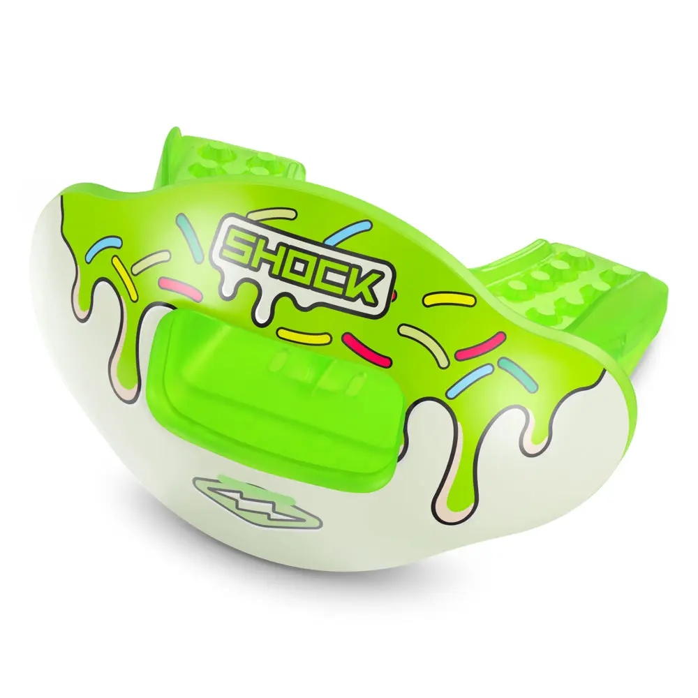 White/Green Sprinkle Drip Max AirFlow Football Mouthguard
