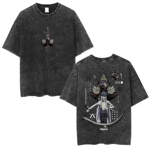 Vintage Washed Anime Hunter X Hunter T Shirt Kite Phantom Troupe Hisoka Chrollo Short Sleeve T-shirt Men Women Harajuku T-shirts