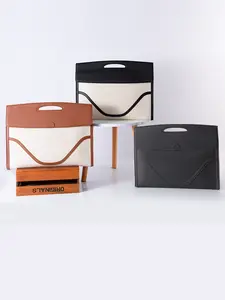 Large Capacity Casual Business Commuter Laptop Bag, Handheld Briefcase for 15.6 Inch Laptops, Multifunctional Colorblock Design