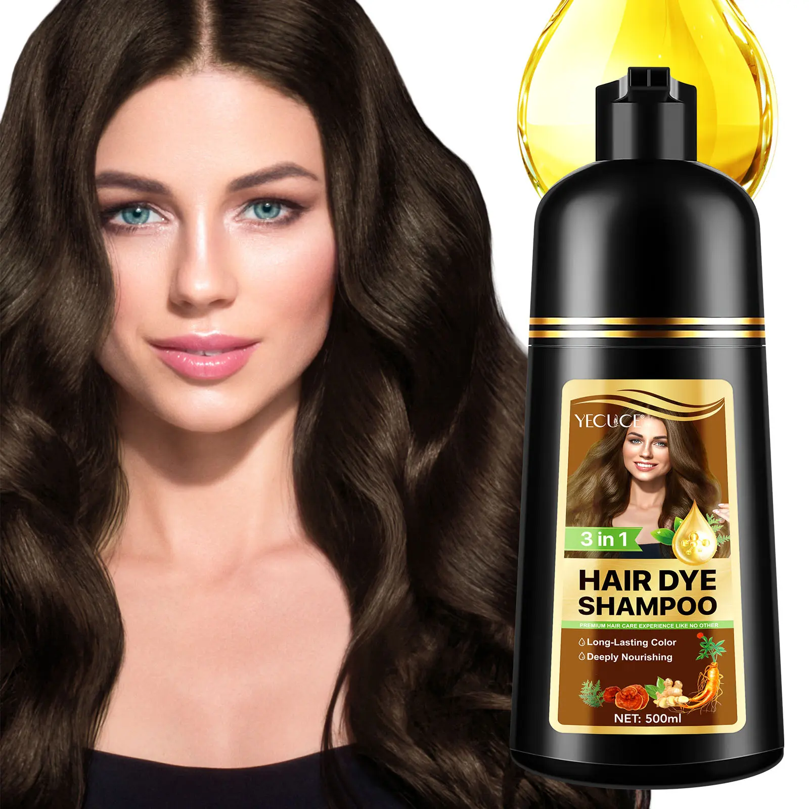 hair dying shampoo-#5 Dark Coffee
