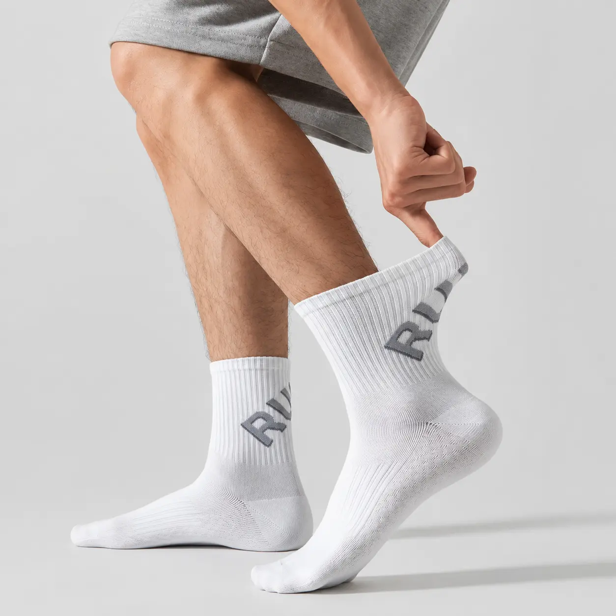 1 Pair Of Running Socks For Men And Women, Short Tube Towel Bottom Sports , Low Top Marathon , Fitness Basketball pressure Socks