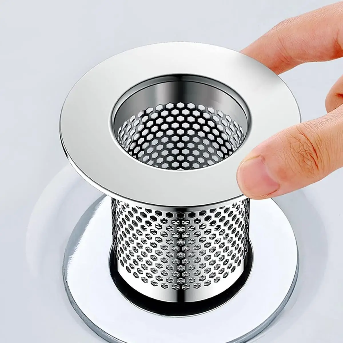 Girl Room Accessories, 1 Count Alloy Bathroom Sink Drain Strainer, 1.85 Inch Shower Drain Hair Stopper, Portable Floor Drain Mesh Filter