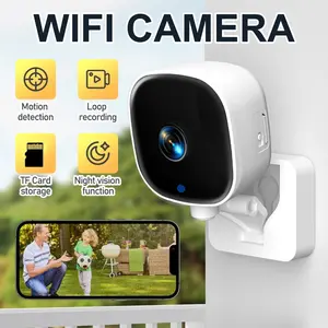 Indoor Security Network Camera K7 Wall Mounted with 24h Mobile Phone WiFi Monitoring Night Vision for Home Use With Memory Card
