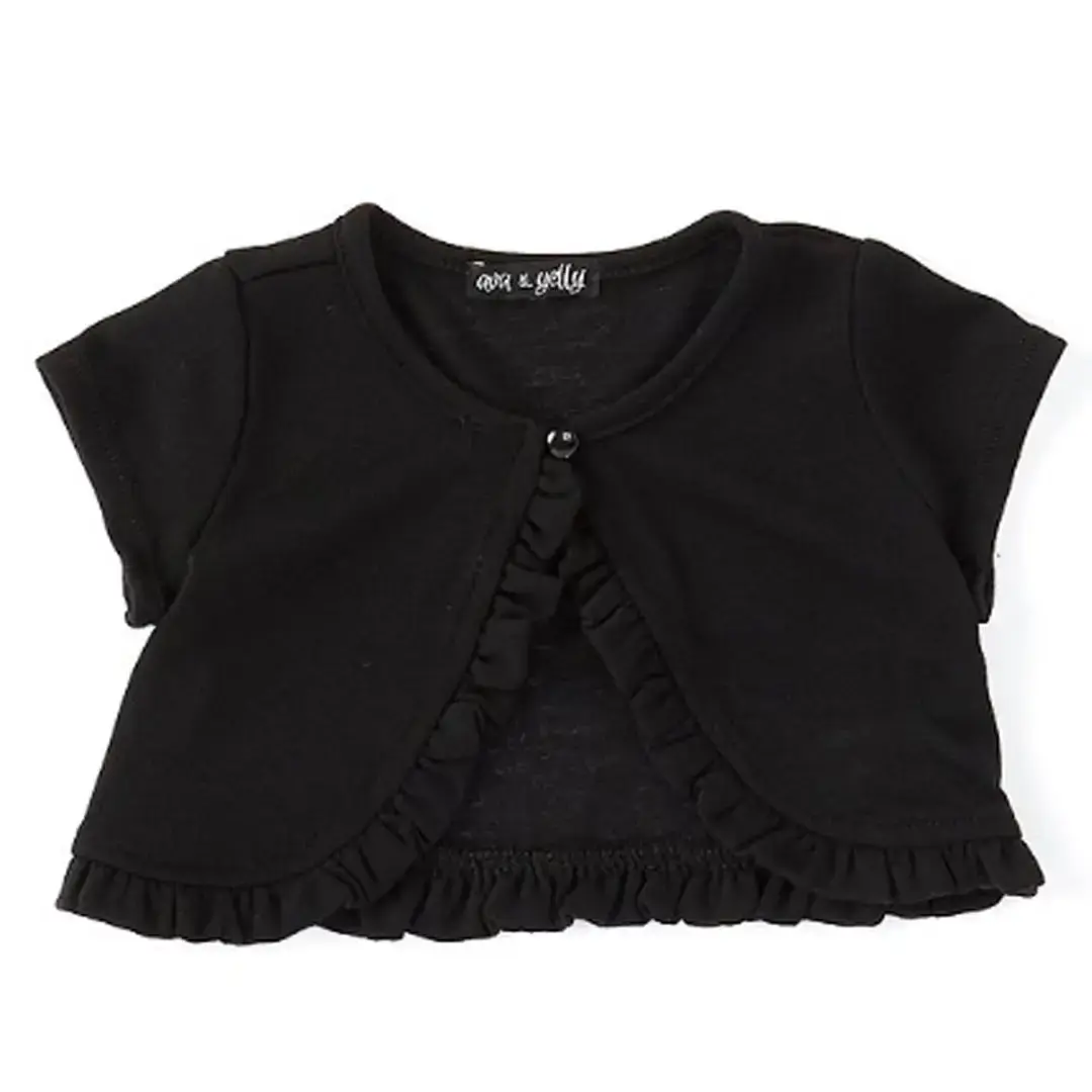 Classic Black Ruffle Cardigan