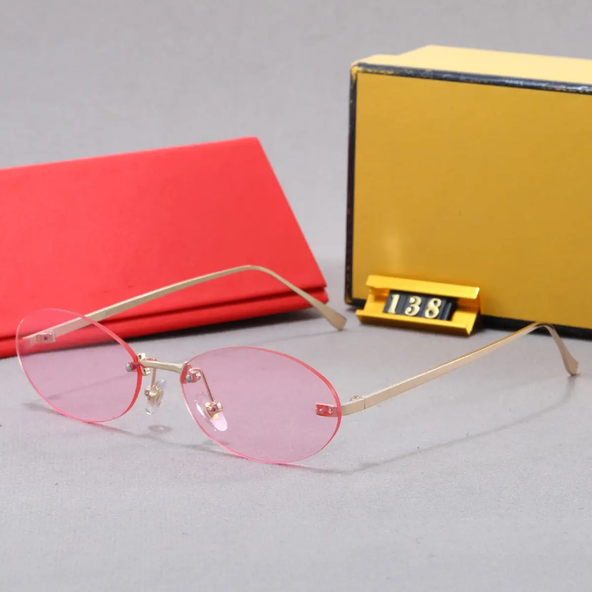 Rimless Oval Y2K Sunglasses Ultra Slim Metal Temple Lightweight Frameless Retro Eyewear UV400 Tinted Lens Sleek Minimal Frame Construction Trendy Street Outfit Accessory Vintage Styling Shades