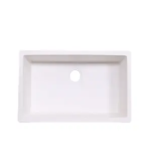 LSGC78 Undermount Single Bowl Granite Composite Sink White