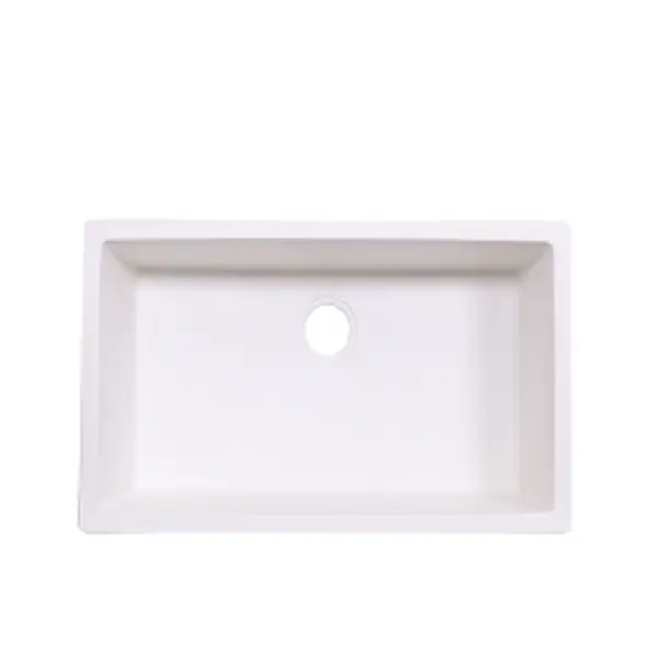 LSGC78 Undermount Single Bowl Granite Composite Sink White