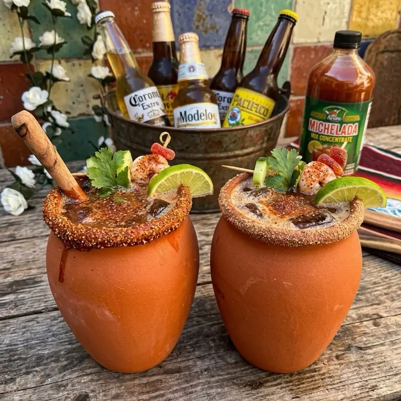 Cantaritos de Barro. Cantaritos mexican cups: beer michelada terracotta cup.