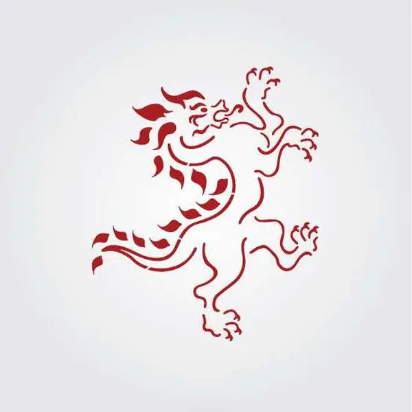 Regal Dragon Wall Stencil