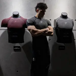 ONYX Elite Seamless Gym Top - Men's Muscle Fit Workout Shirt with Power Support for Heavy Bodybuilding