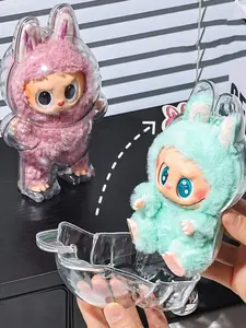 Labubu Display Box, Transparent Protection Storage Case, Dustproof Scratch-Resistant Design, Ideal for Labubu Hanging Decorations and Figurines