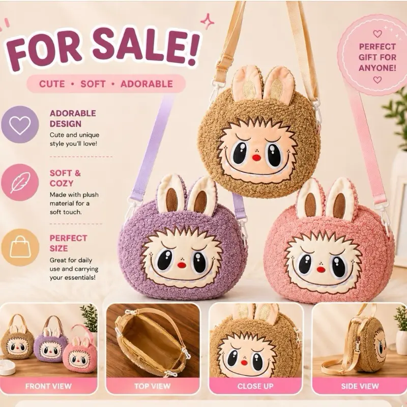 Cute Monster Crossbody Bag