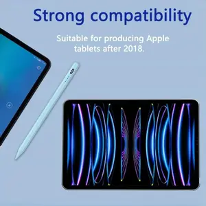 1pc Apple iPad Touch Pen with Anti-Mistouch Feature, Smudge Finish Low Latency for 2018+ Models, Type-C Fast Charge Compatible for Students and Artists, Stylus Pen