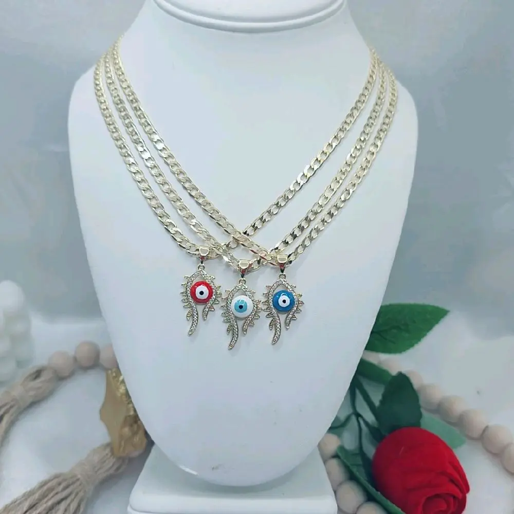 LaYaiBoutique #2719 High-Quality 14k Gold-Filled Eye Necklace and Pendant