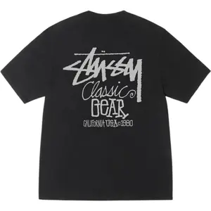 Stussy Classic Gear Pigment Dyed Tee Black