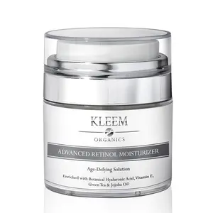 KLEEM ORGANICS | Advanced Retinol Moisturizer - Anti-Aging Solution with Retinol, Hyaluronic Acid, Vitamin E, Green Tea, Aloe & Jojoba Oil for All Skin Types - 50g