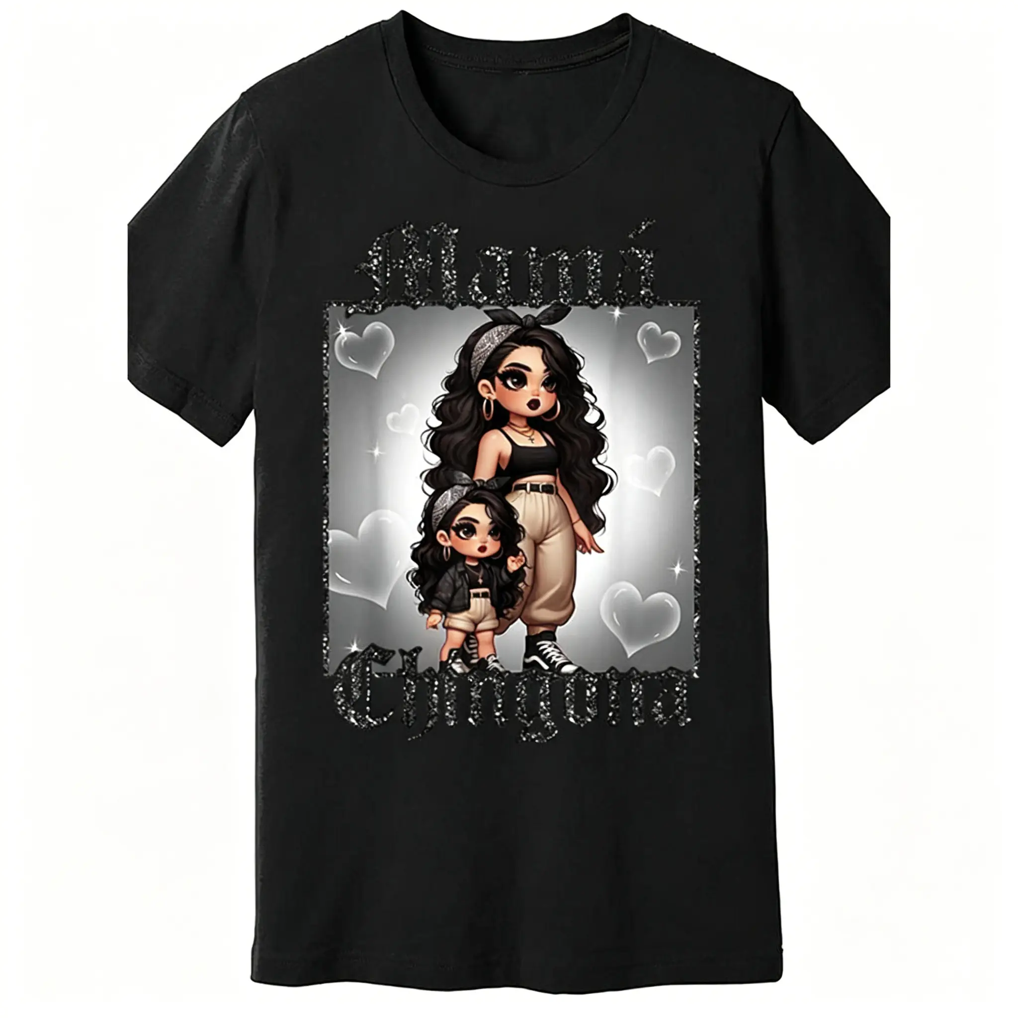 Cotton Mama Chingona Latina Mother-Daughter Bonding Men's Short Sleeve T-Shirt