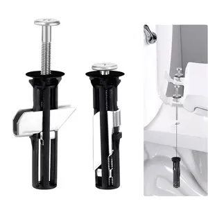 2 Pcs Universal Toilet Seat Bolt Kit, Heavy Duty Toilet Seat Screws Replacement, Quick Release Toilet Lid Fastener Set with Gaskets, No-Slip Easy Install Toilet Cover Repair Accessories